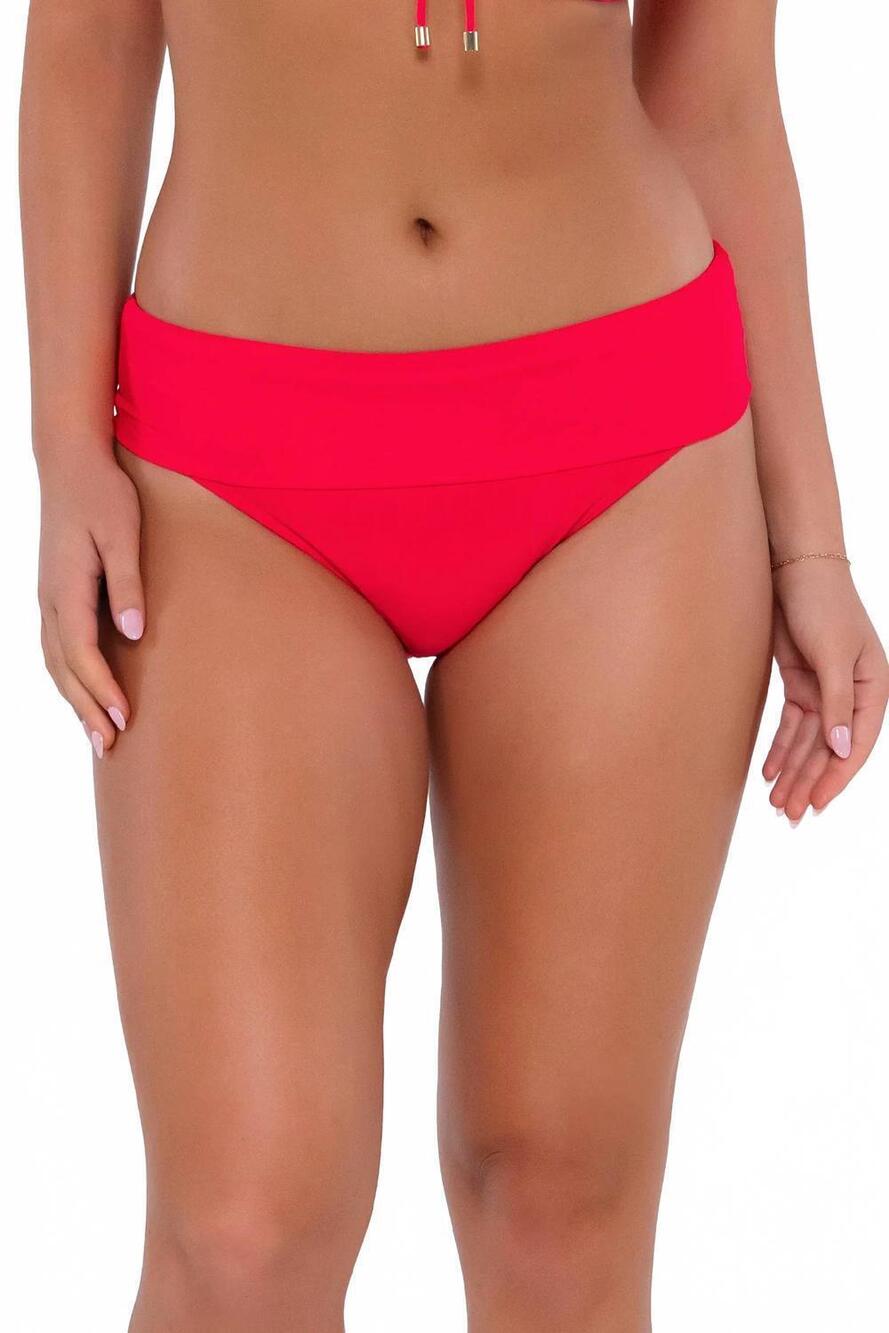 NEW SUNSETS INC. hannah high waist bottom in geranium